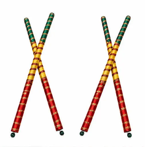 Pack of 2 Navratri Dandiya Sticks – Wooden Garba Dandiya Sticks for Boys & Girls Secondary image