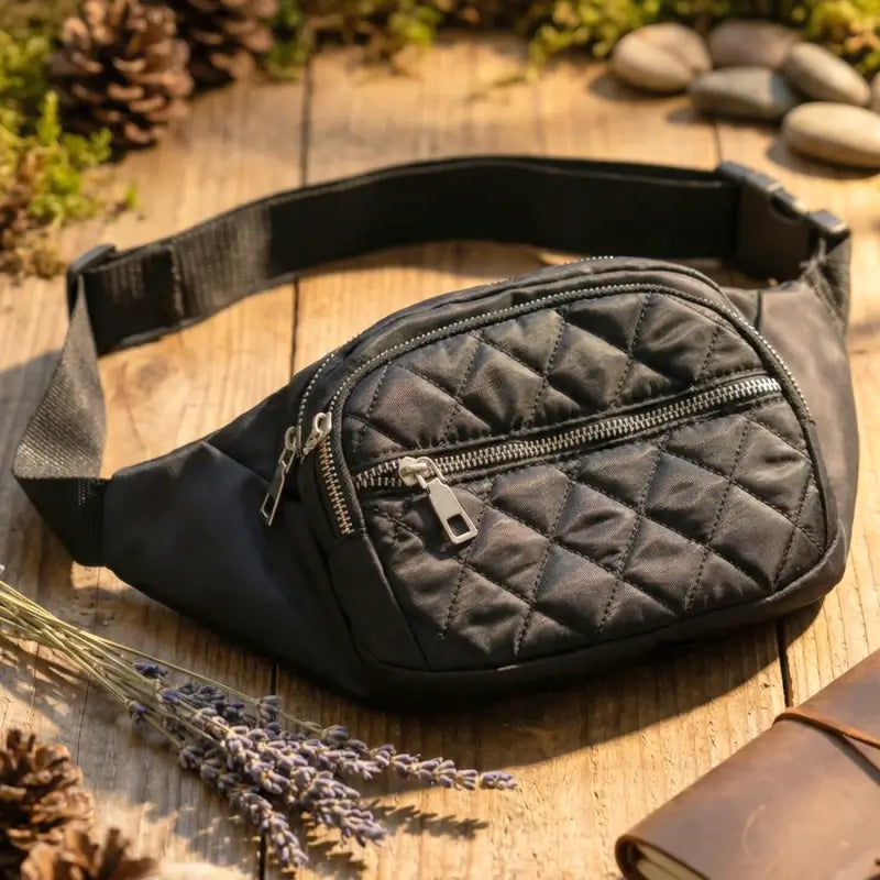 Multipurpose Waist Bag for Men & Women – Lightweight Travel Fanny Pack with Zipper Compartments