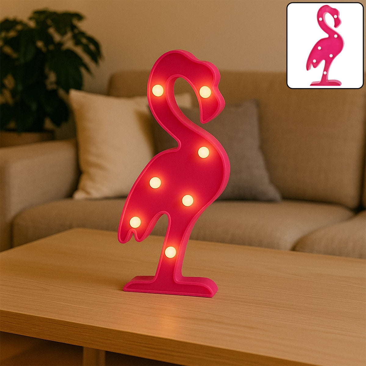 A vibrant 3D LED Night Light in a cloud shape, glowing softly on a tabletop. Main image