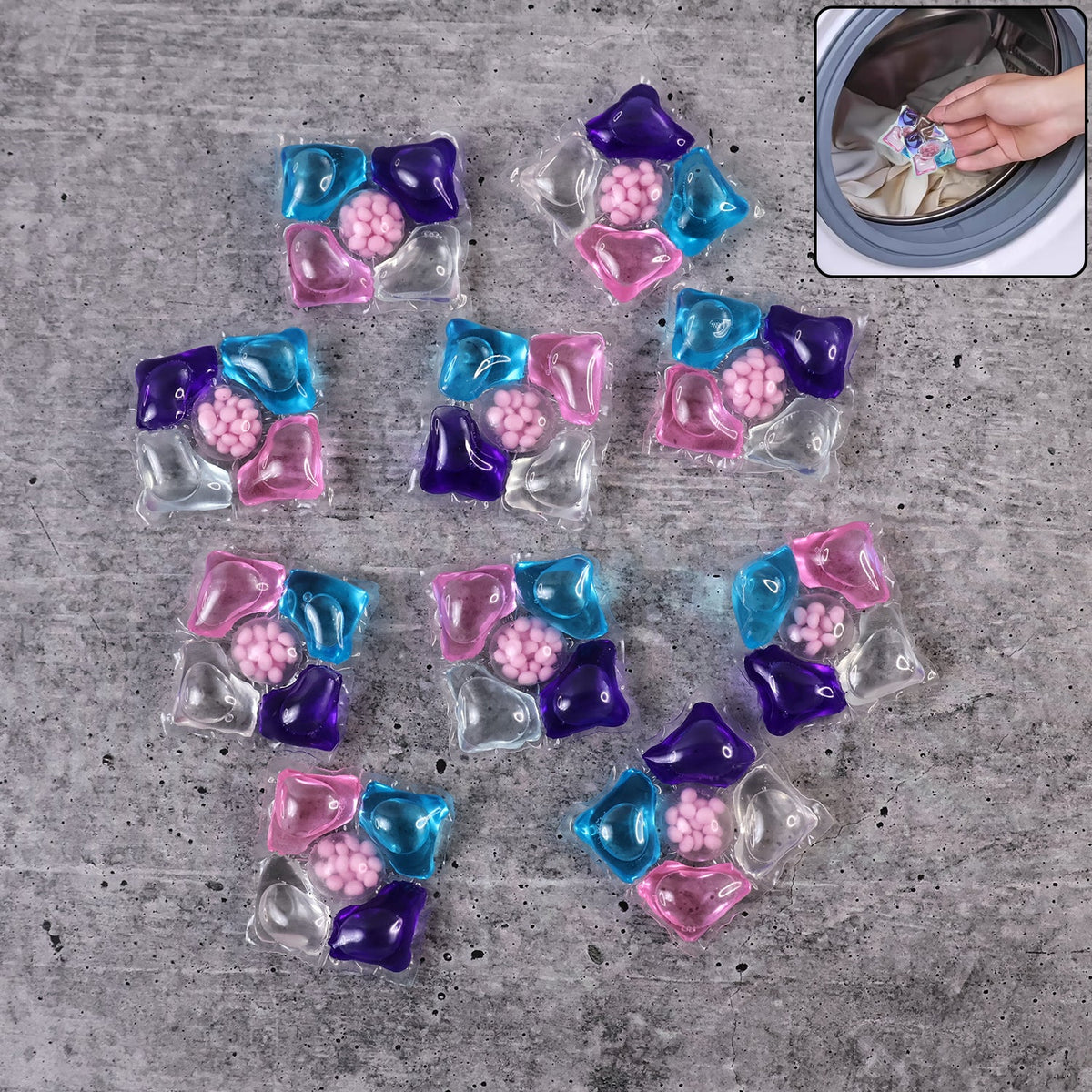 Laundry Detergent Pods pack with antibacterial multi-action cleaning capsules Main image