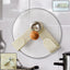 Kitchen pot lid holder clip for secure lid placement
