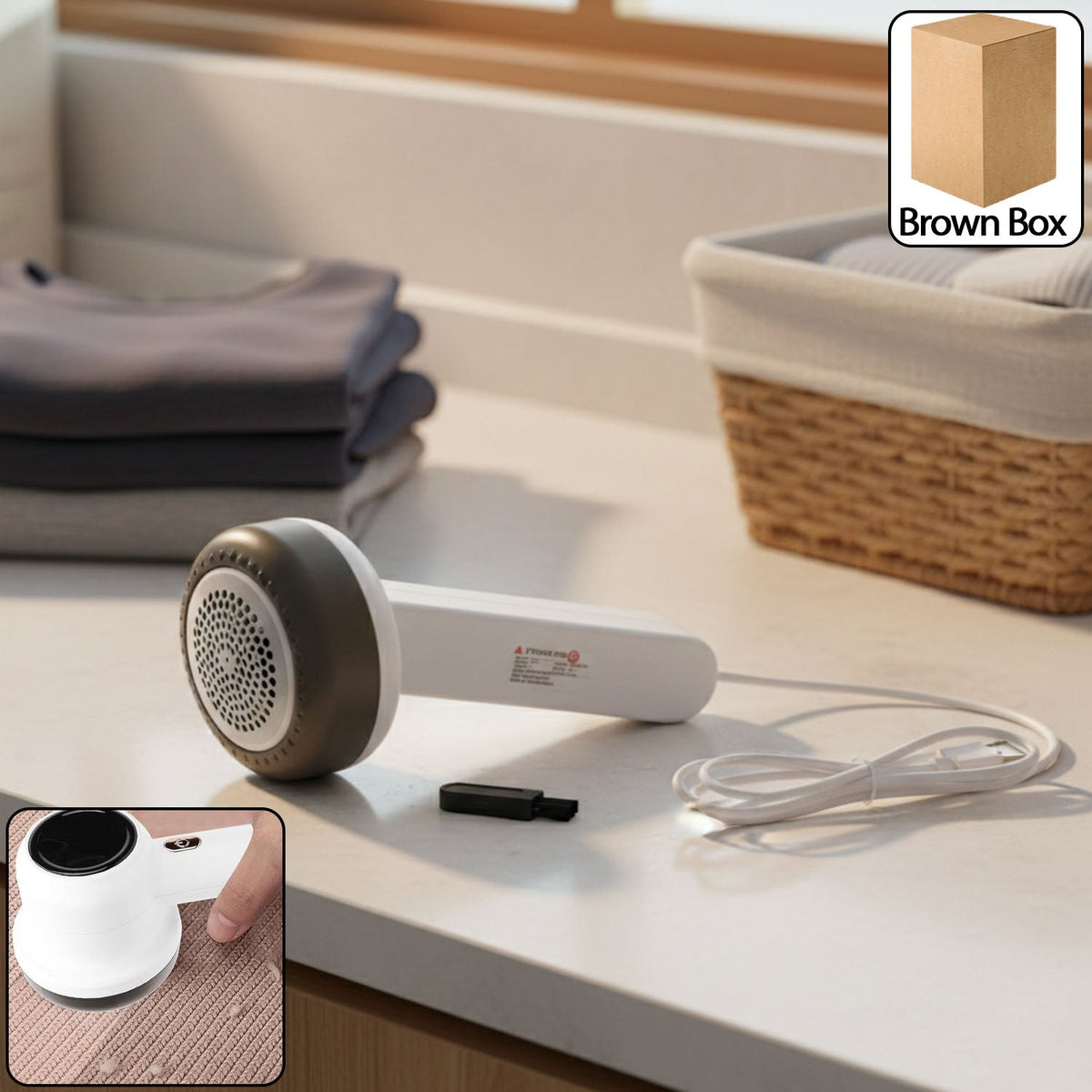 Rechargeable fabric lint remover device for clothes and upholstery Main image
