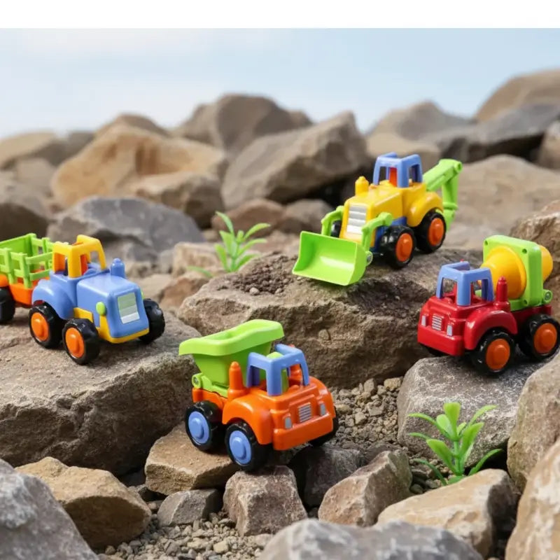 Construction Vehicle 4 Toy Set – Mini Excavator & Loader Truck Toy for Kids | Colorful Durable Pretend-Play Vehicle Secondary image