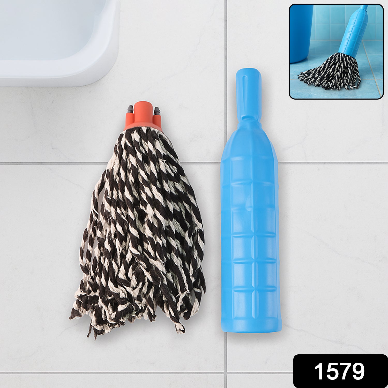 Cotton Mop Refill – Durable Yarn with Handle Grip | Velvet Wipe Secondary image