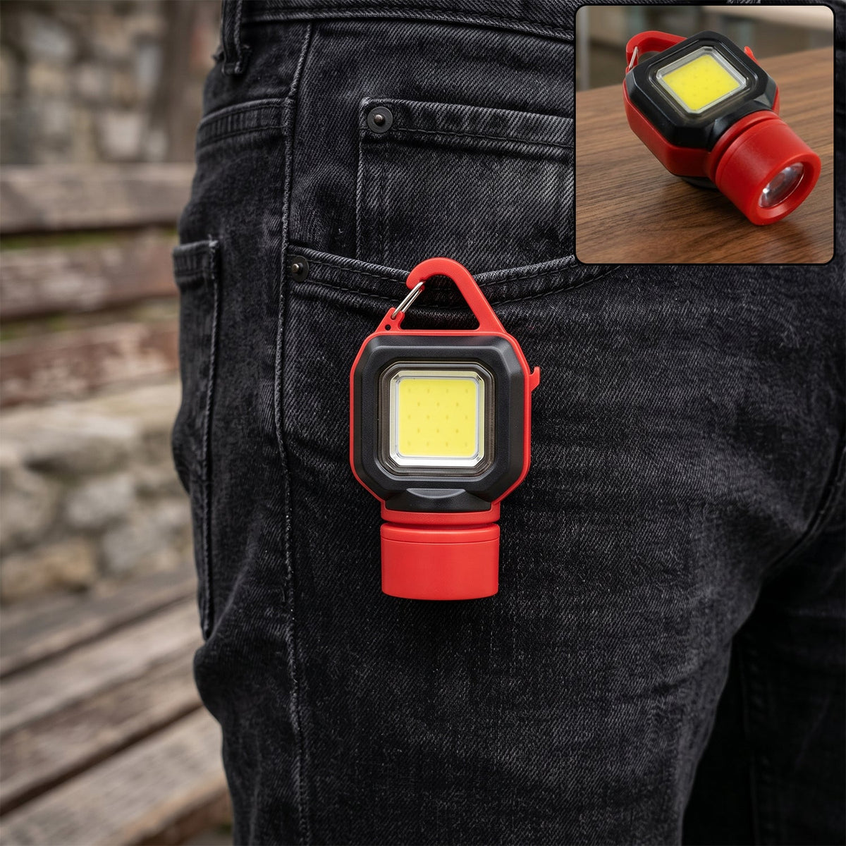 5 mode COB LED keychain flashlight Main image