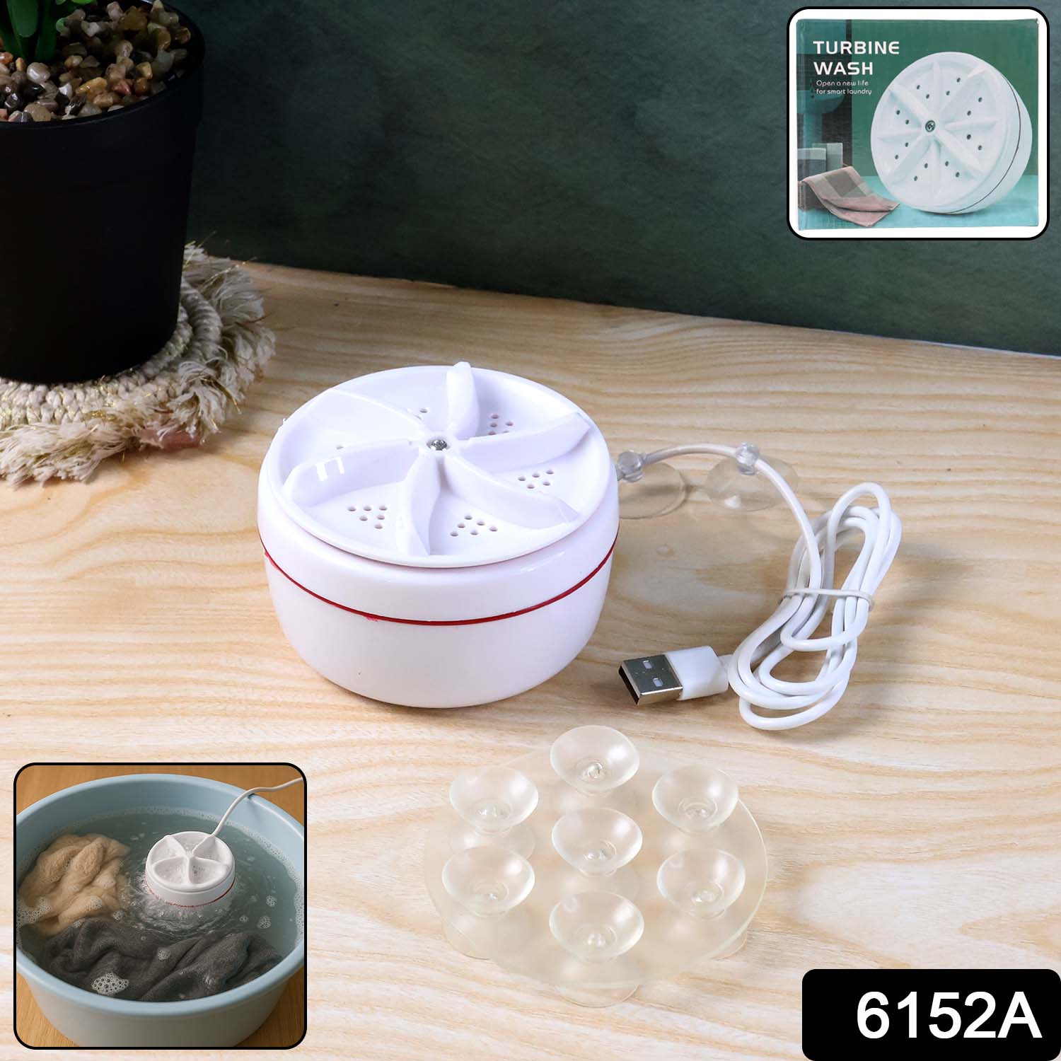 Mini Washing Machine – Portable USB Washer | Trekola Secondary image