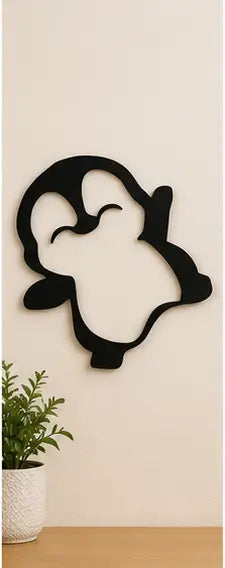 Cute Penguin Wooden Wall Art | Kids Room Wall Decor for Bedroom, Nursery & Playroom