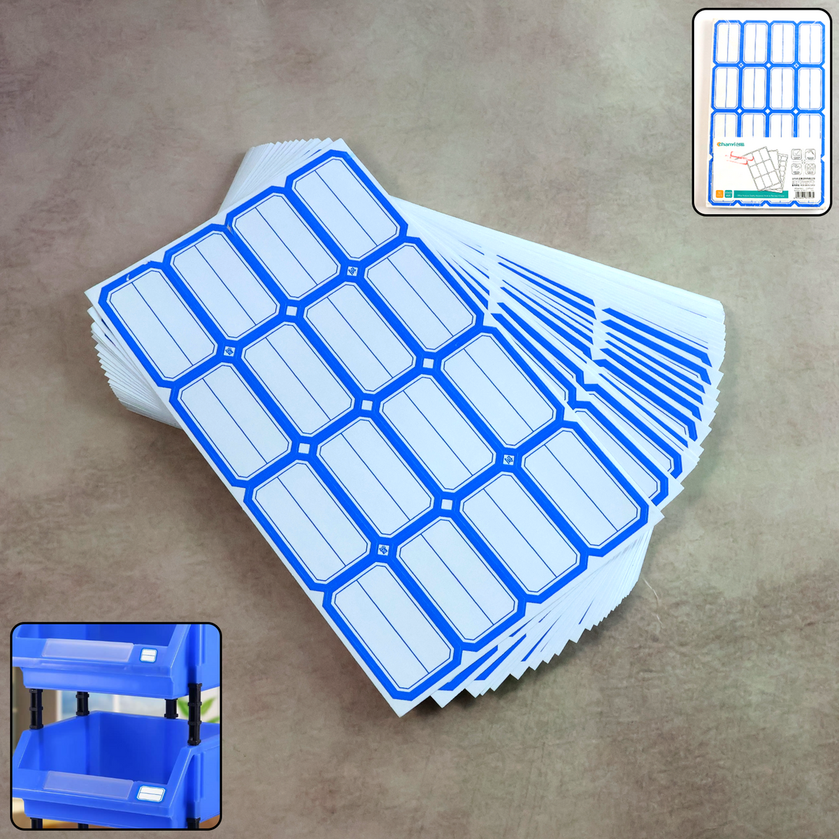 Writable label stickers pack with 50 self-adhesive sheets for organizing Main image