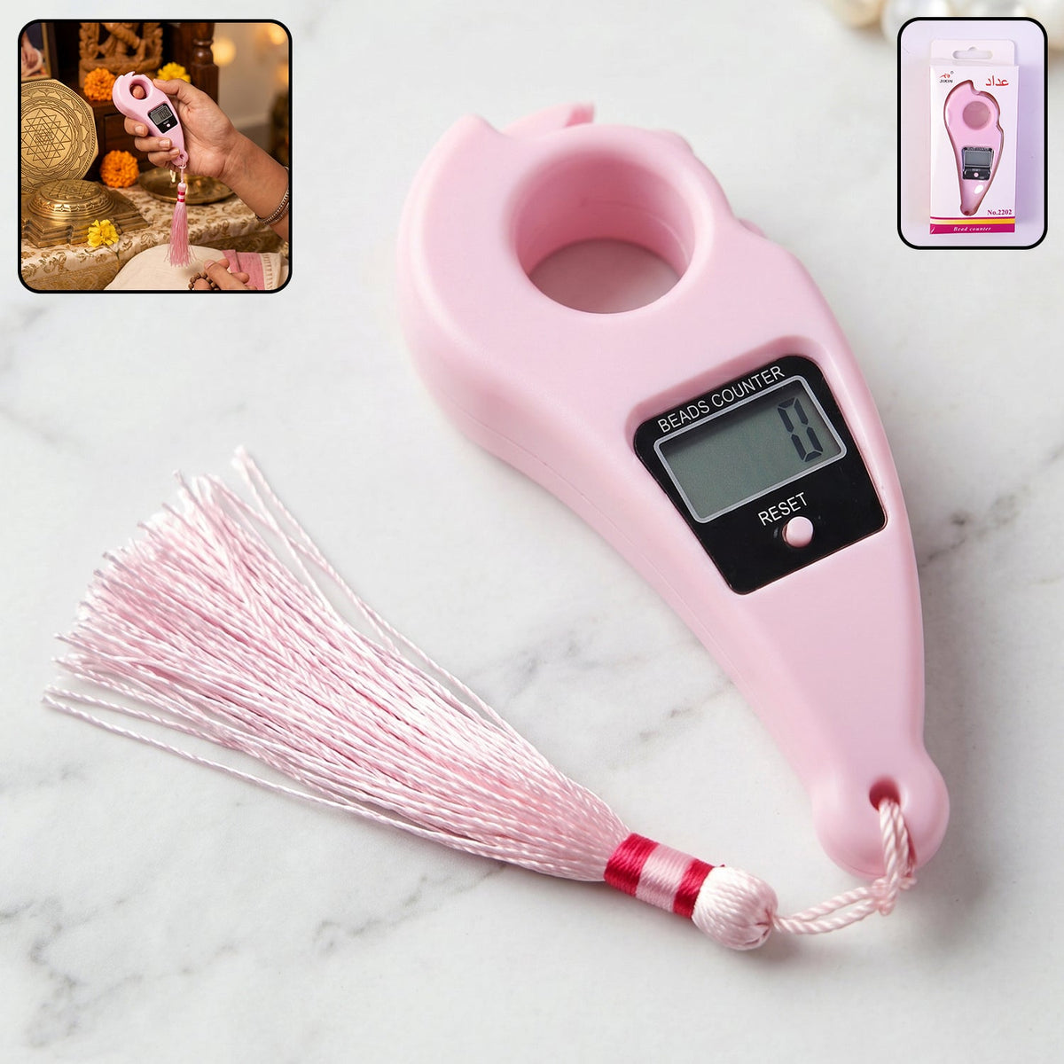 Digital Japa Counter – Finger Ring Clicker for Prayer & Meditation Main image