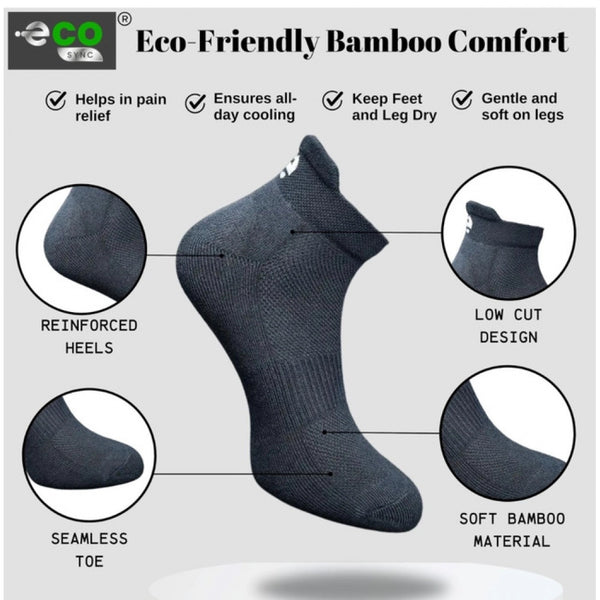 Generic 4_Pair Set Unisex Casual Bamboo Cotton Printed Ankle Length Socks (Multicolor)
