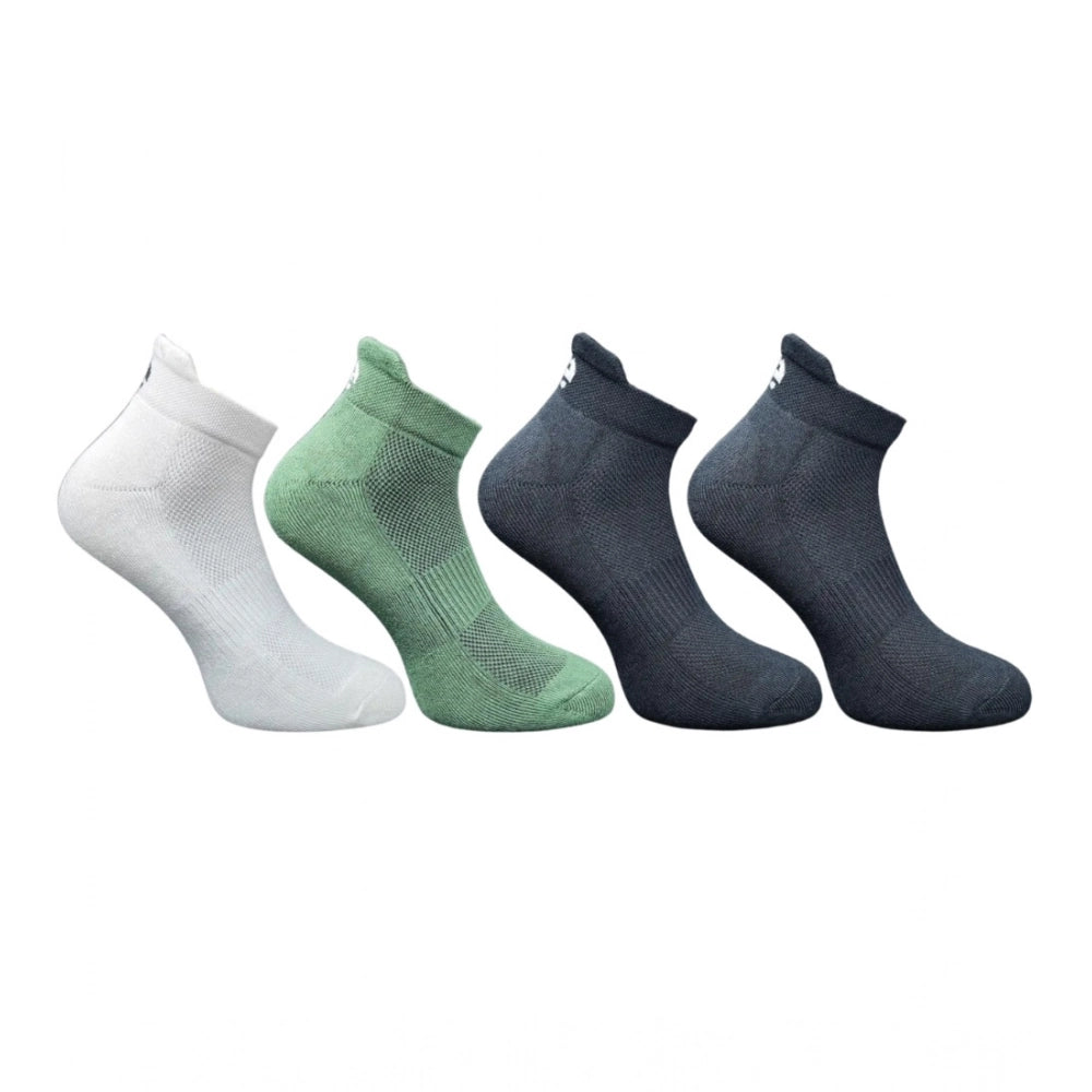 Generic 4_Pair Set Unisex Casual Bamboo Cotton Printed Ankle Length Socks (Multicolor) Main image