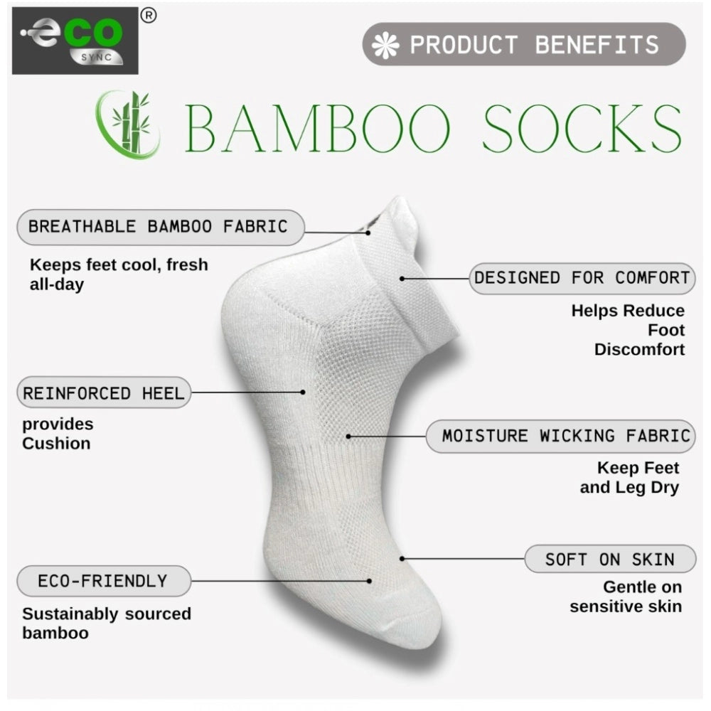 Generic 4_Pair Set Unisex Casual Bamboo Cotton Printed Ankle Length Socks (Multicolor) Secondary image