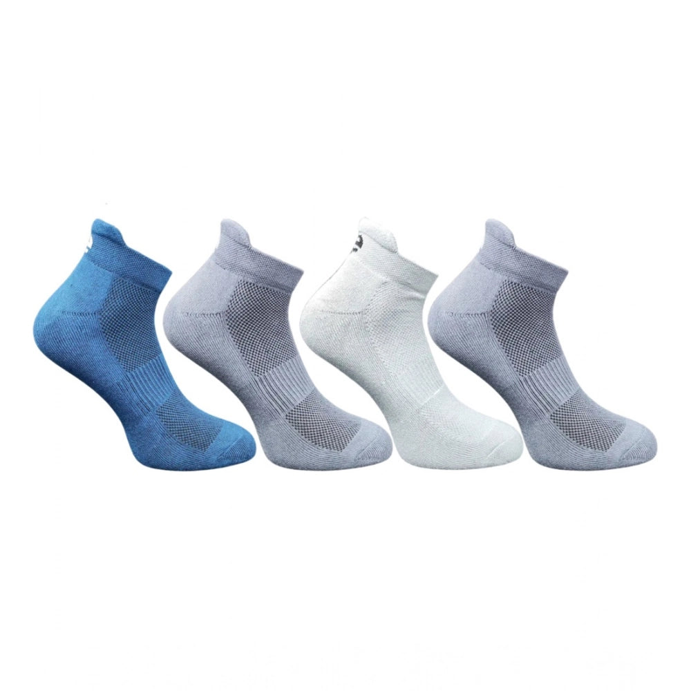 Generic 4_Pair Set Unisex Casual Bamboo Cotton Printed Ankle Length Socks (Multicolor) Main image