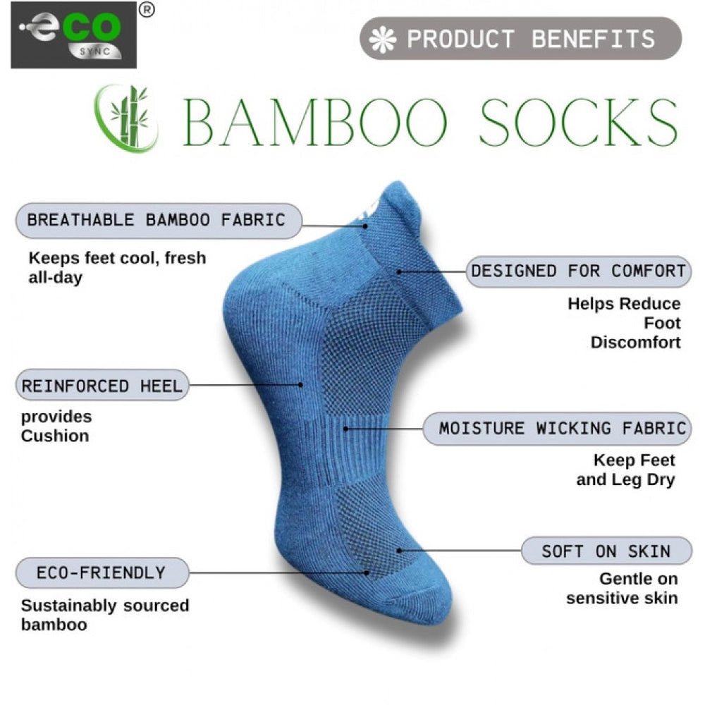 Generic 4_Pair Set Unisex Casual Bamboo Cotton Printed Ankle Length Socks (Multicolor) Secondary image