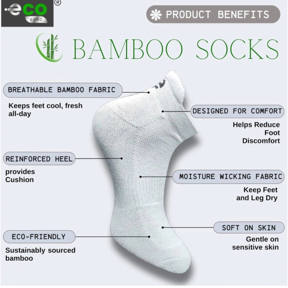 Generic 4_Pair Set Unisex Casual Bamboo Cotton Printed Ankle Length Socks (Multicolor) Secondary image