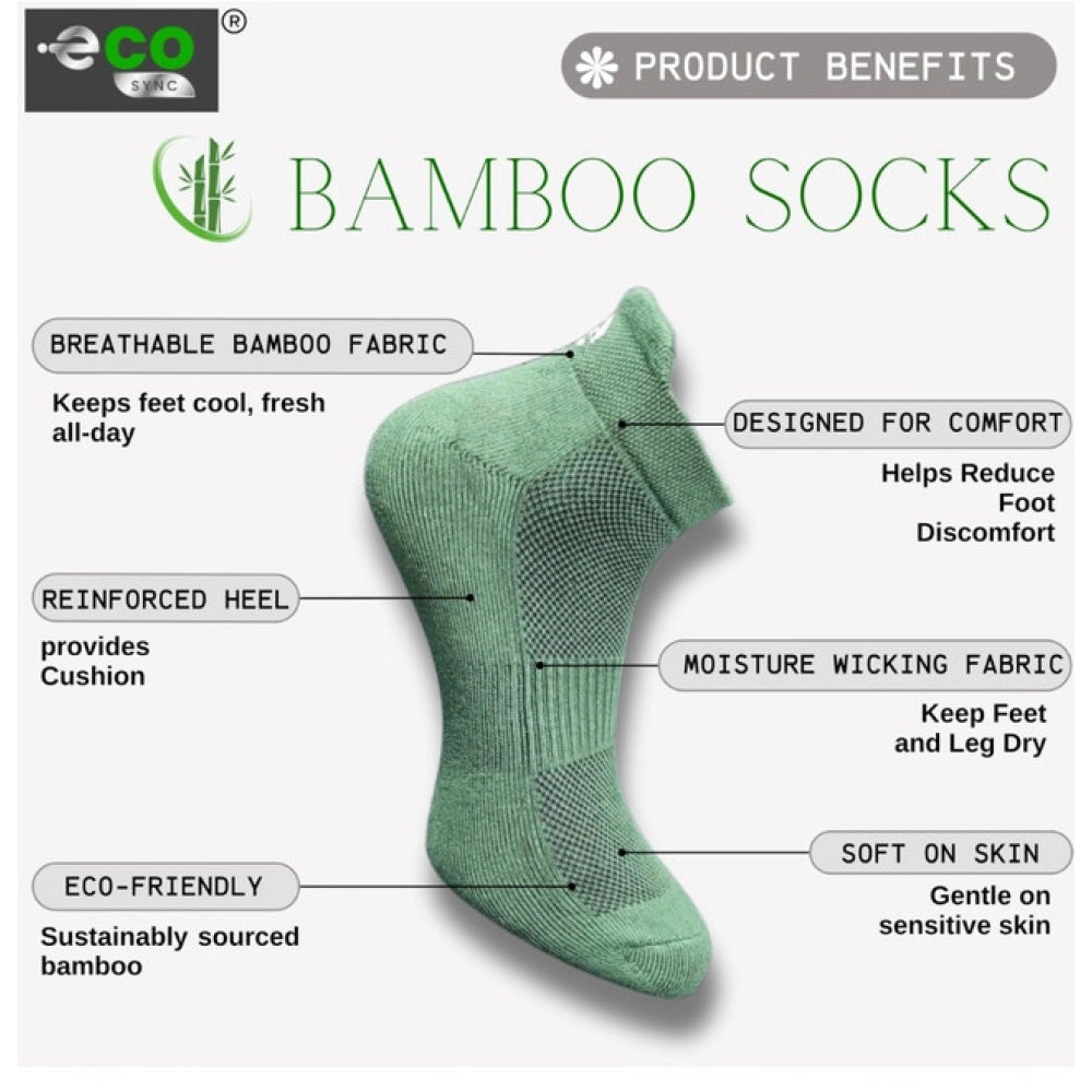 Generic 4_Pair Set Unisex Casual Bamboo Cotton Printed Ankle Length Socks (Multicolor) Secondary image