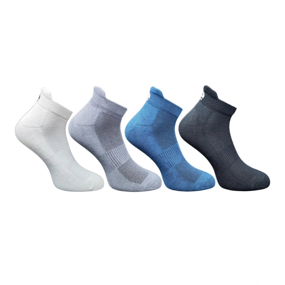 Generic 4_Pair Set Unisex Casual Bamboo Cotton Printed Ankle Length Socks (Multicolor) Main image