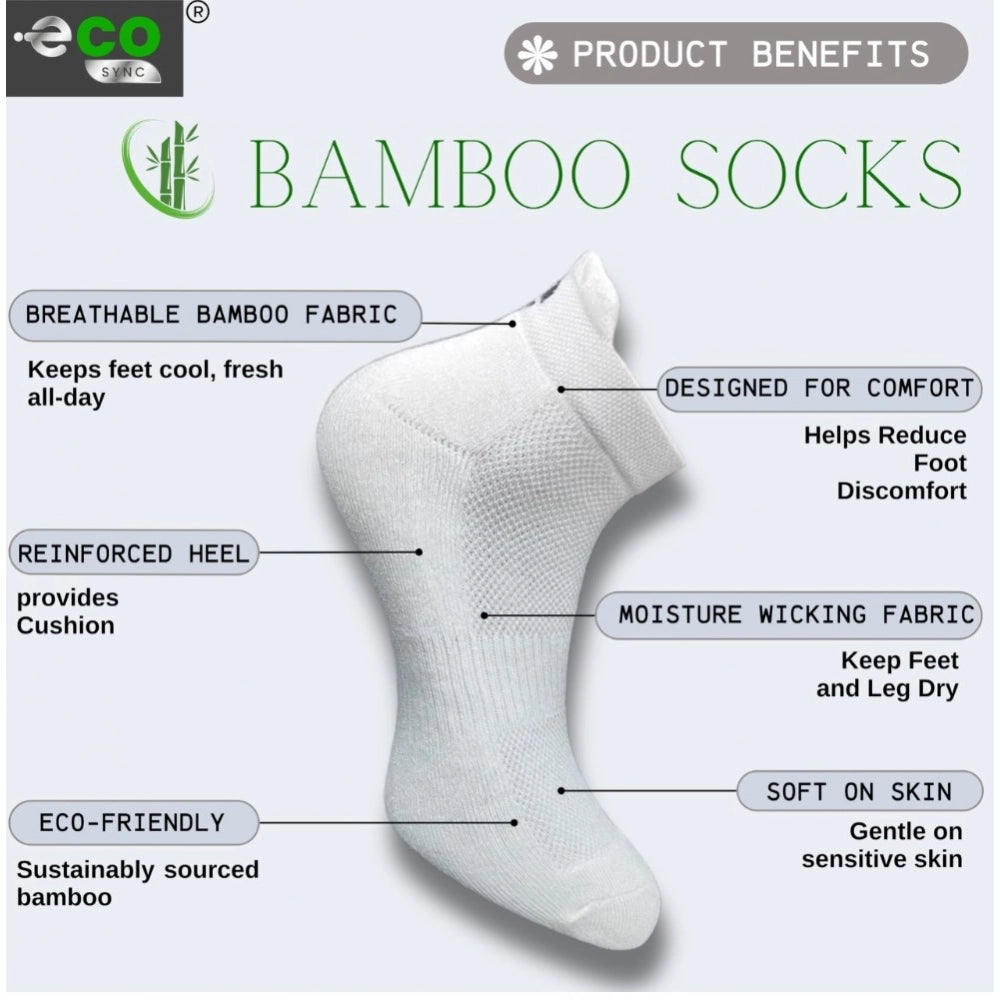 Generic 4_Pair Set Unisex Casual Bamboo Cotton Printed Ankle Length Socks (Multicolor) Secondary image