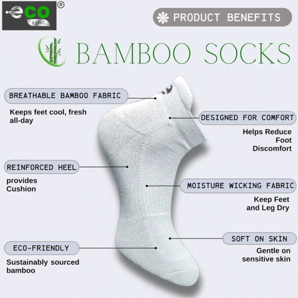 Generic 4_Pair Set Unisex Casual Bamboo Cotton Printed Ankle Length Socks (Multicolor) Secondary image