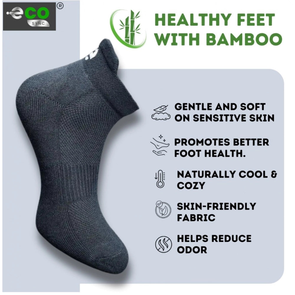 Generic 4_Pair Set Unisex Casual Bamboo Cotton Printed Ankle Length Socks (Multicolor) Secondary image