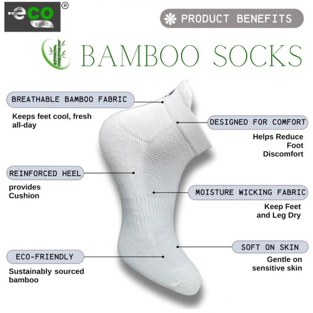 Generic 4_Pair Set Unisex Casual Bamboo Cotton Printed Ankle Length Socks (Multicolor) Secondary image