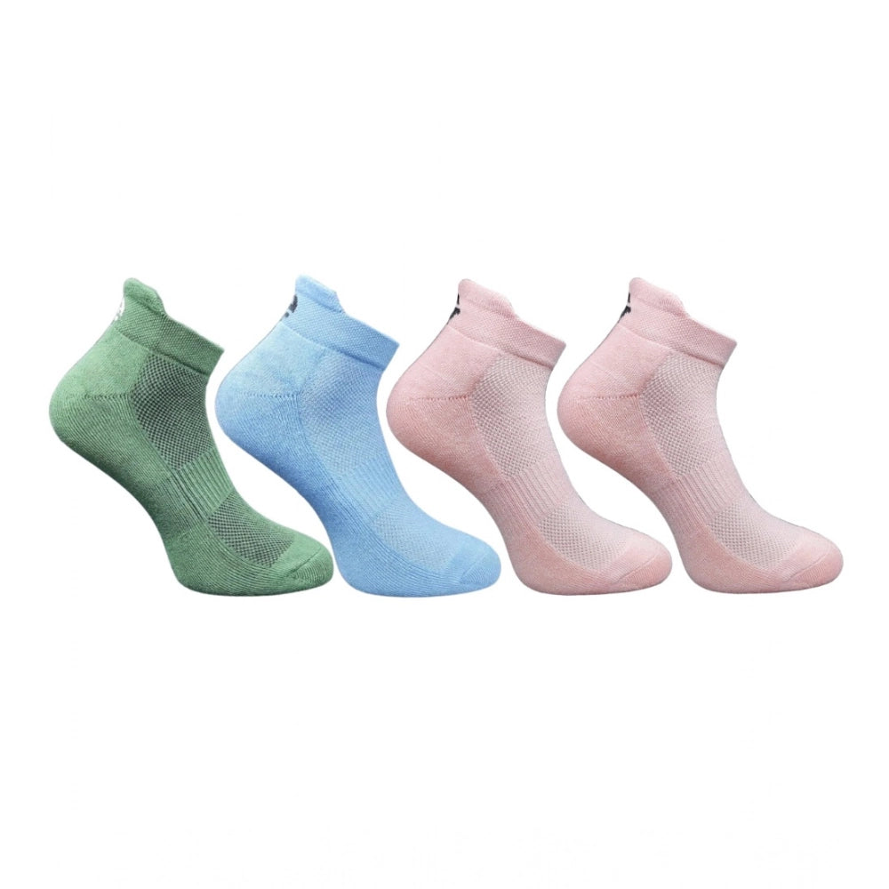 Generic 4_Pair Set Unisex Casual Bamboo Cotton Printed Ankle Length Socks (Multicolor) Main image