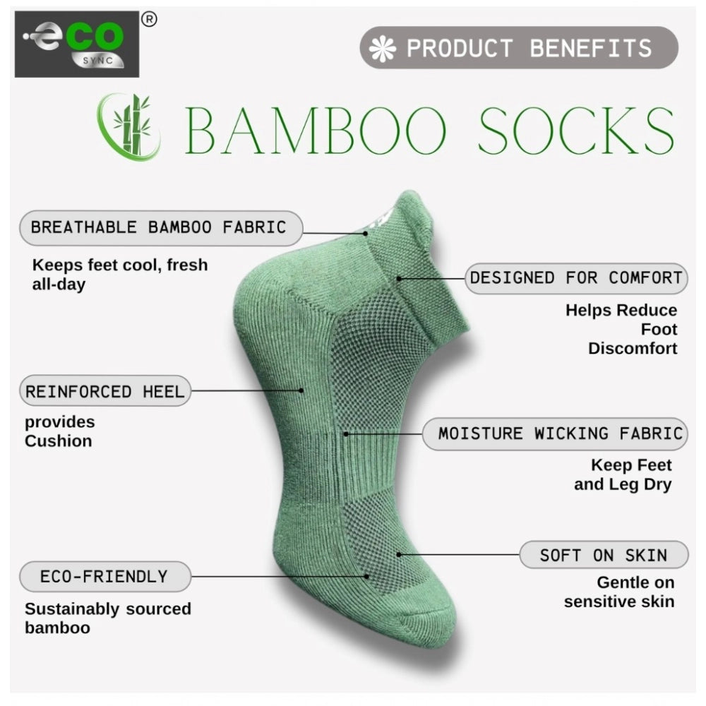 Generic 4_Pair Set Unisex Casual Bamboo Cotton Printed Ankle Length Socks (Multicolor) Secondary image