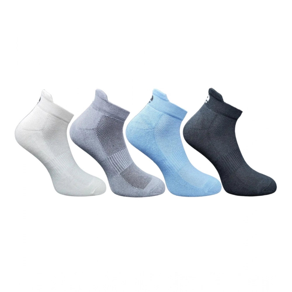 Generic 4_Pair Set Unisex Casual Bamboo Cotton Printed Ankle Length Socks (Multicolor) Main image