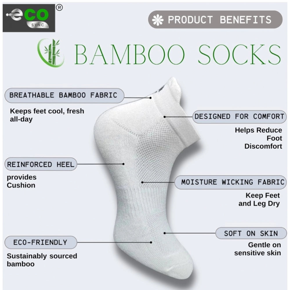 Generic 4_Pair Set Unisex Casual Bamboo Cotton Printed Ankle Length Socks (Multicolor) Secondary image