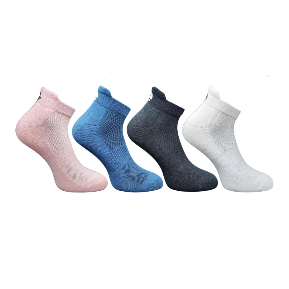 Generic 4_Pair Set Unisex Casual Bamboo Cotton Printed Ankle Length Socks (Multicolor) Main image