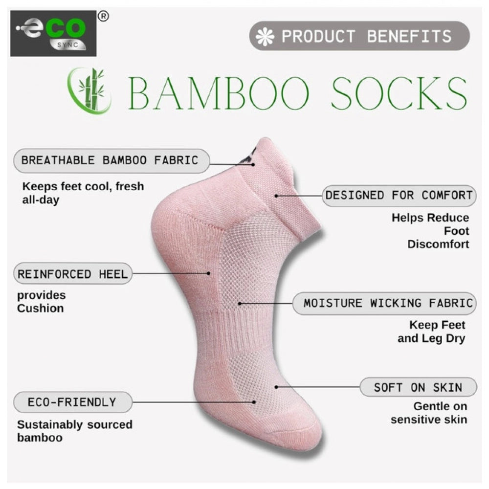 Generic 4_Pair Set Unisex Casual Bamboo Cotton Printed Ankle Length Socks (Multicolor) Secondary image