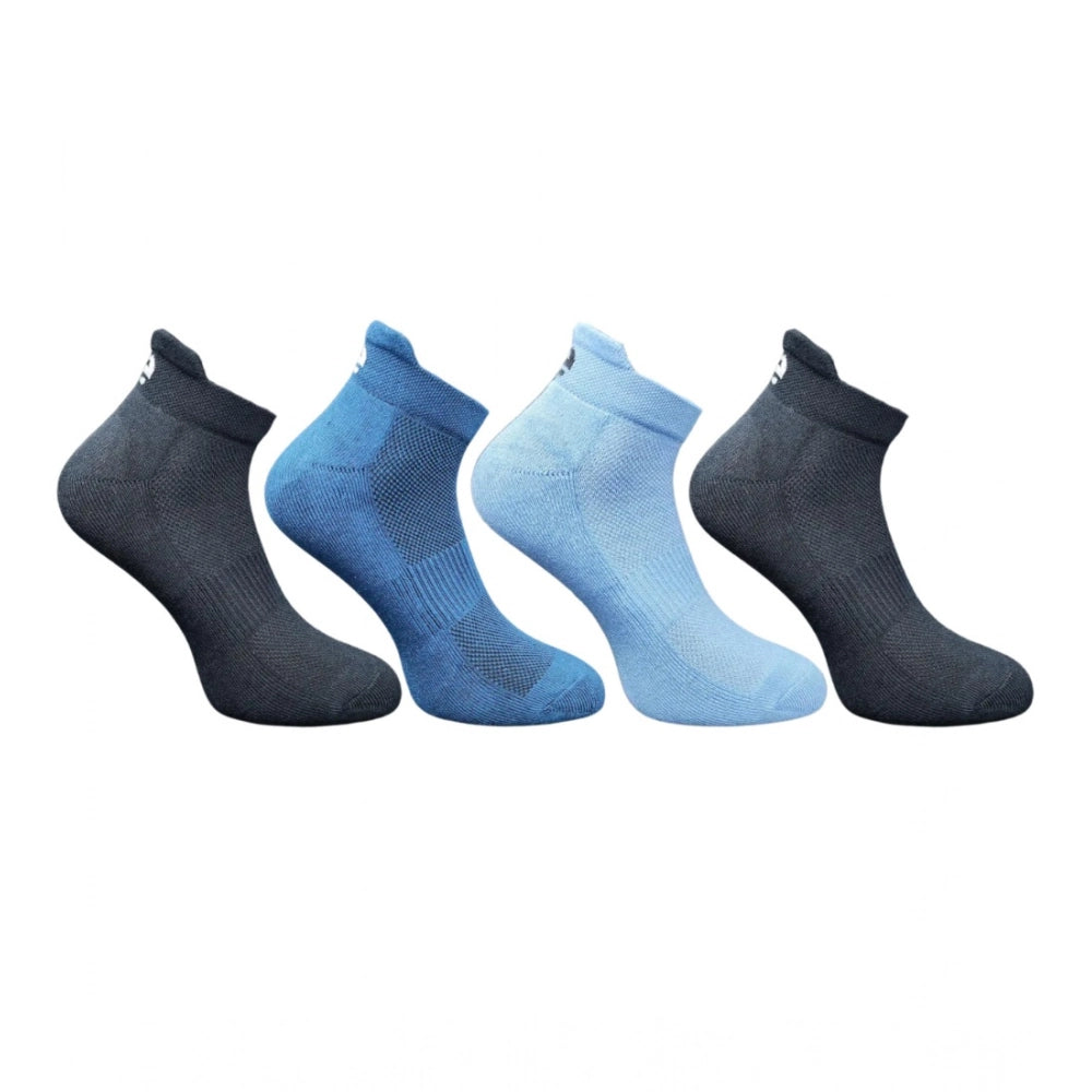 Generic 4_Pair Set Unisex Casual Bamboo Cotton Printed Ankle Length Socks (Multicolor) Main image