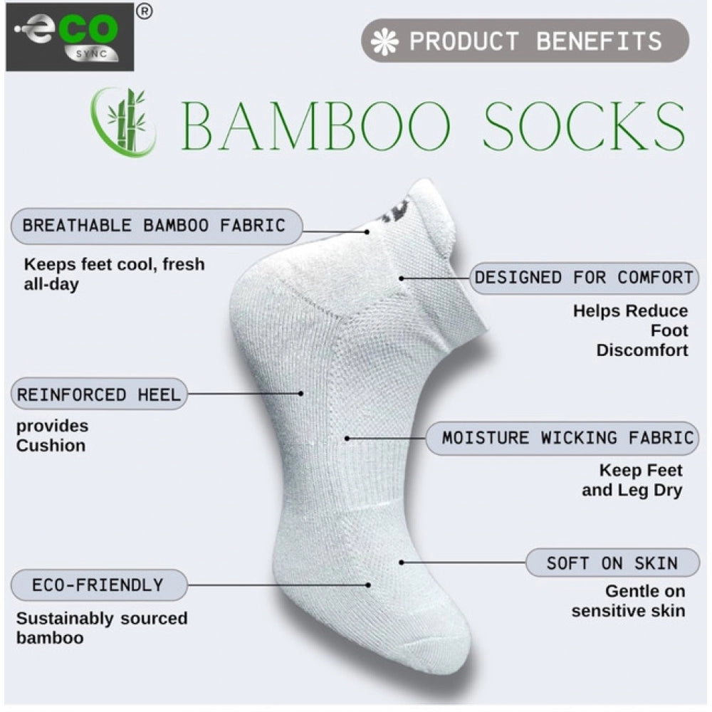 Generic 4_Pair Set Unisex Casual Bamboo Cotton Printed Ankle Length Socks (Multicolor) Secondary image
