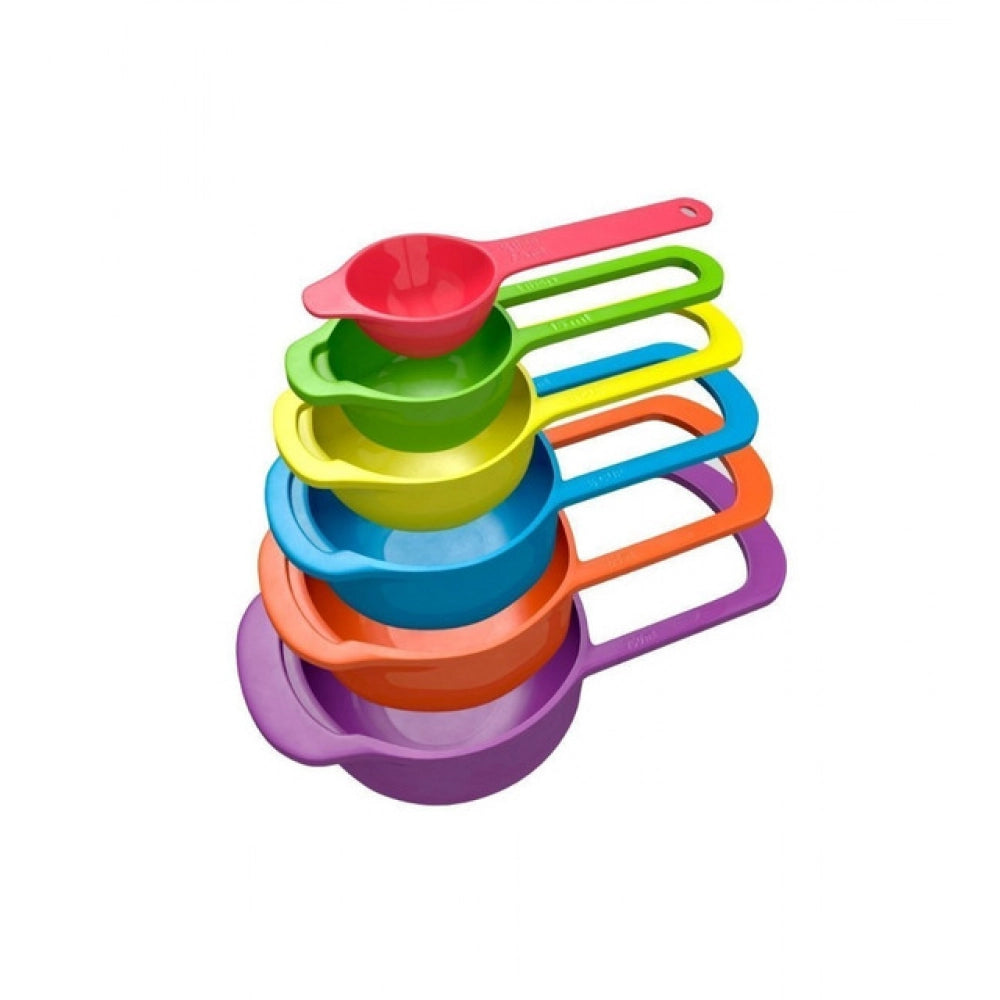 Generic Pack of 4_Colorful Measuring Cup Spoon Set Stackable Kitchen Measuring Cups (Color: Assorted ) Main image