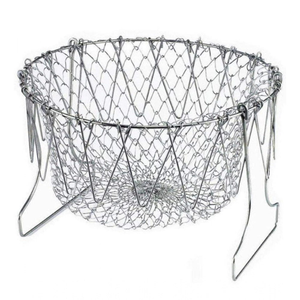 Generic Foldable Chef Basket – Multi-Function Strainer And Steamer (Color: Assorted ) Main image