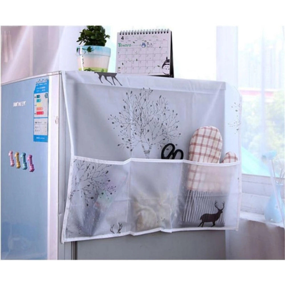 Generic Refrigerator &amp; Microwave Oven Cover – Dustproof, Waterproof, and Heat-Resistant Protective Organizer (Color: Assorted ) Secondary image
