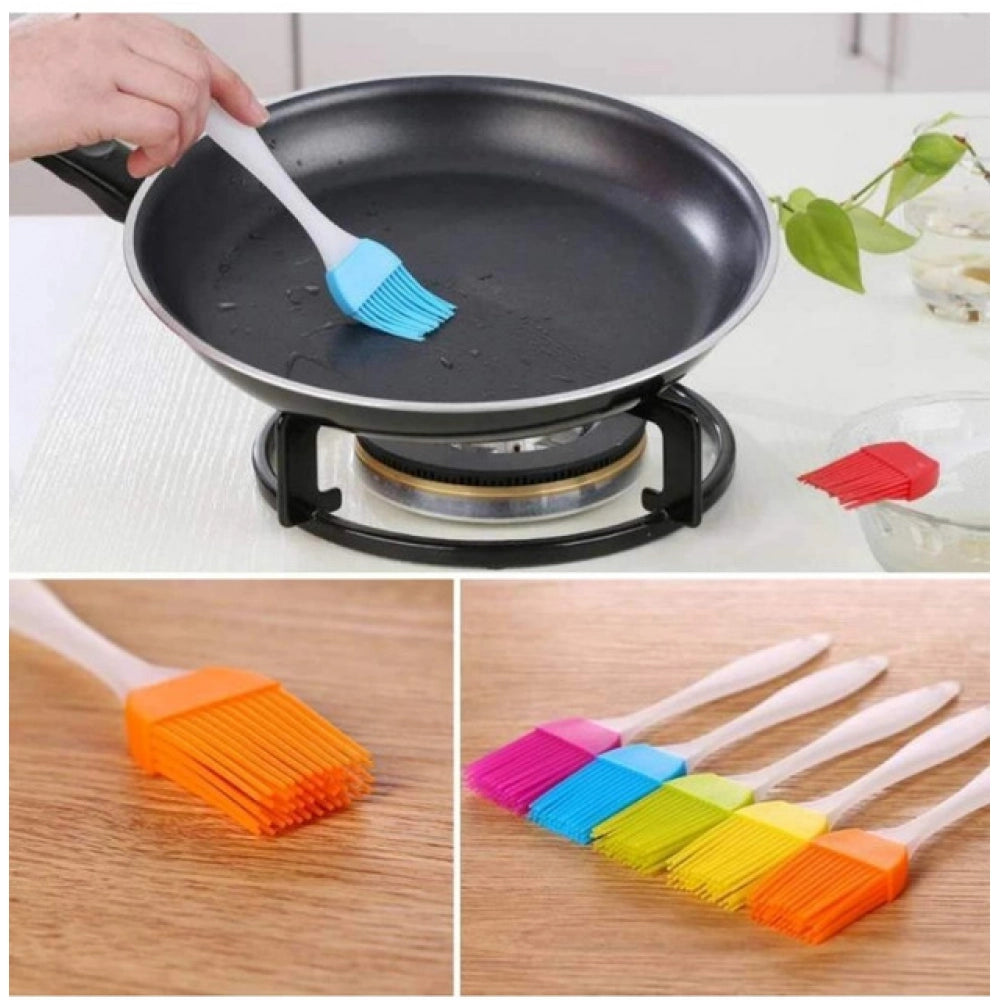 Generic Pack Of 10_Silicone Oil Brush – Heat Resistant Cooking And Baking Basting Brush (Color: Assorted ) Secondary image
