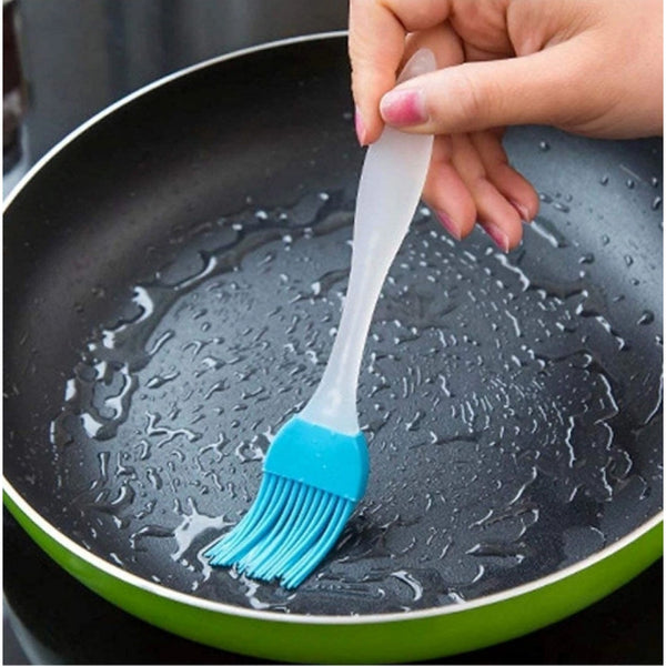 Generic Pack Of 5_Silicone Spatula with Brush – Heat Resistant Cooking And Baking (Color: Assorted )