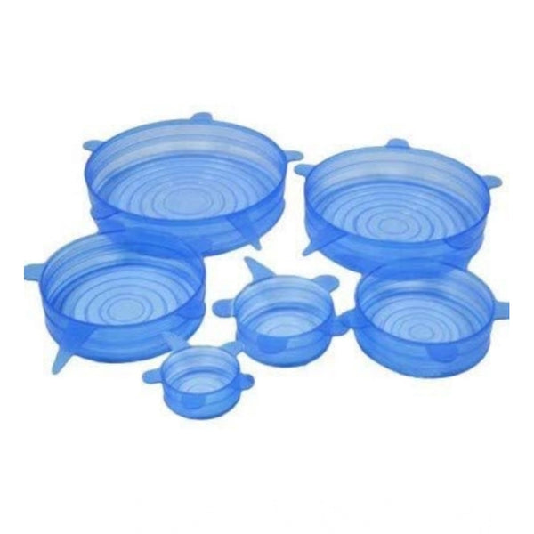 Generic Pack Of 2_Silicone Lids – Reusable Stretchable Covers for Bowls And Containers (Color: Assorted )