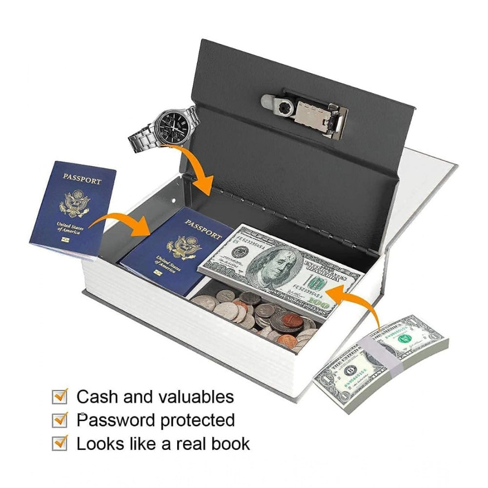 Generic Secret Book Safe with Number Locker (Gray) Secondary image