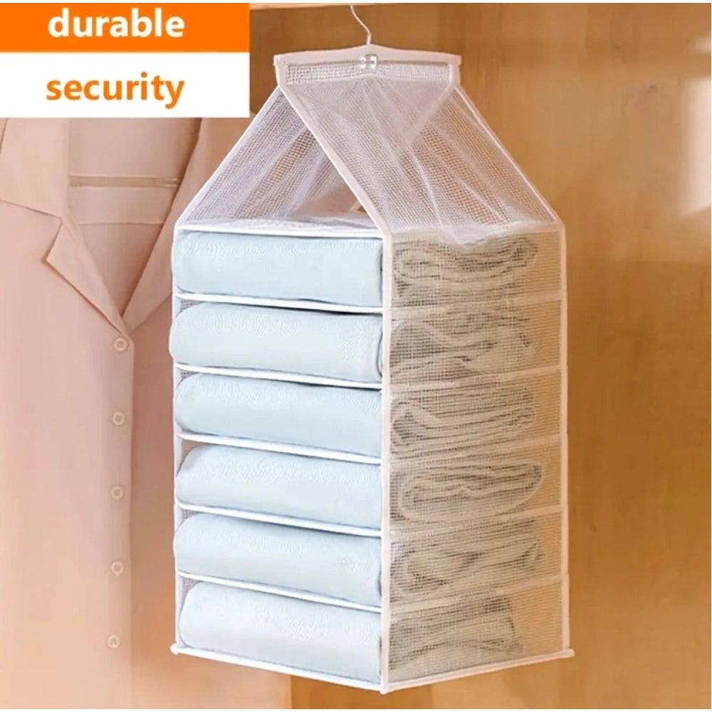 Generic Hanging Foldable Fabric Closet Organizer with 6 Shelves Secondary image
