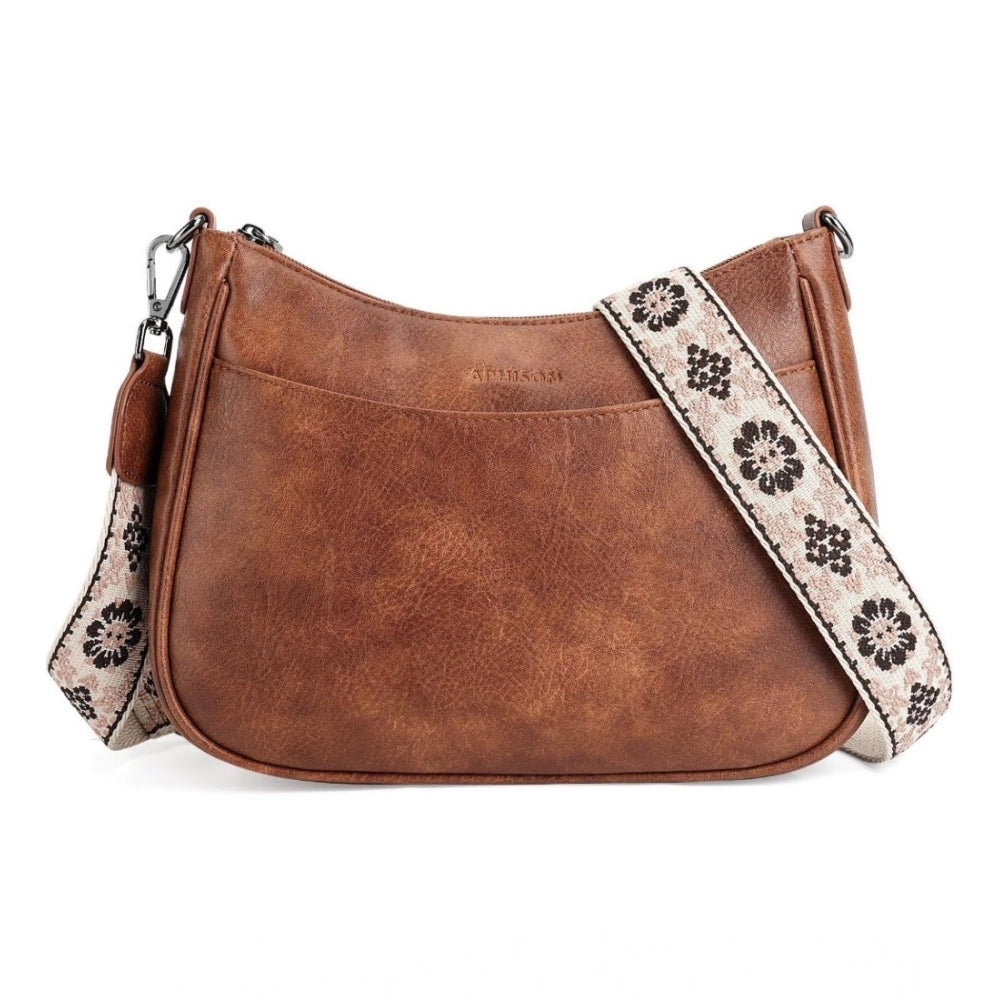 Generic Women's PU Leather Zipper Sling Bag Main image