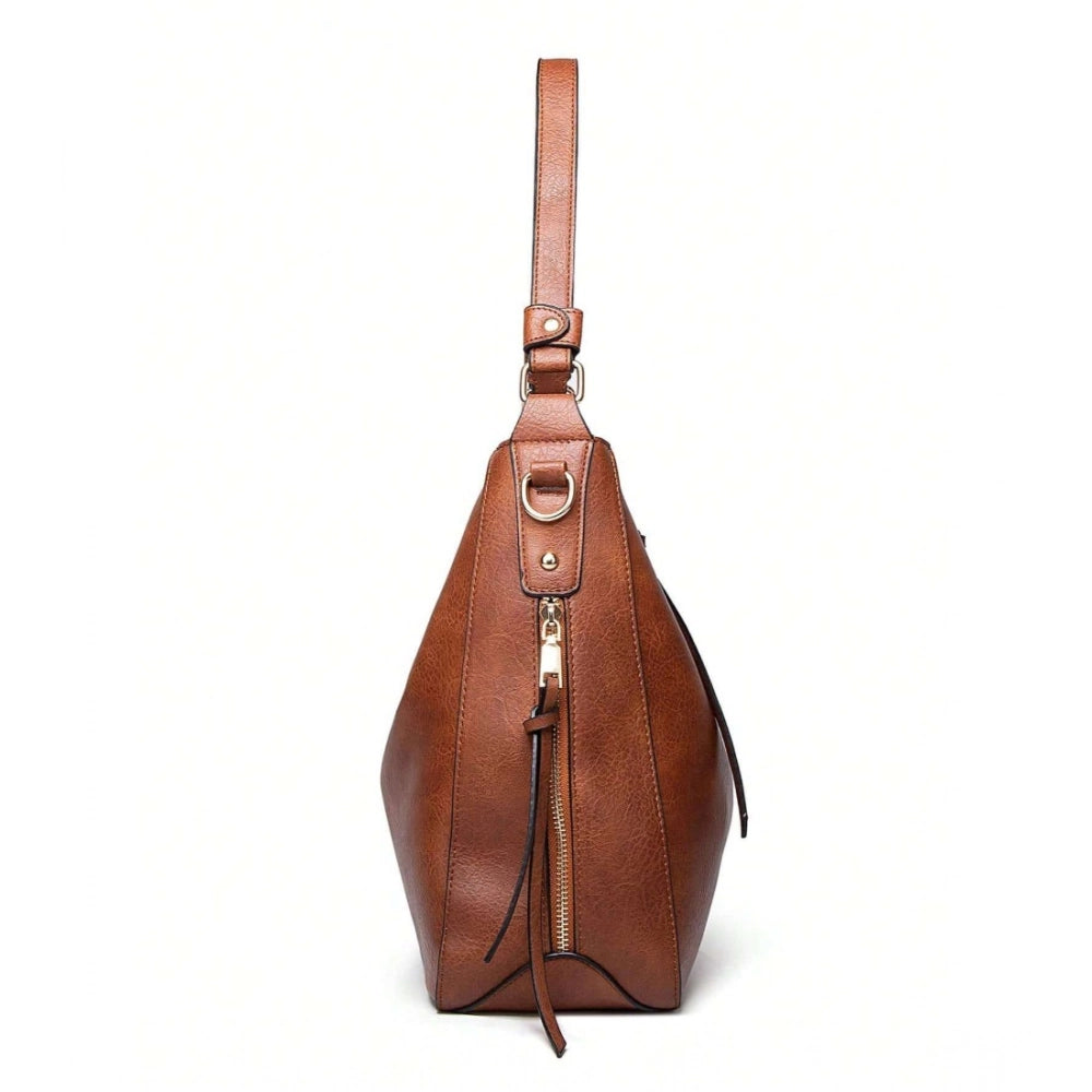 Generic Women's PU Leather Zipper Handbag Secondary image
