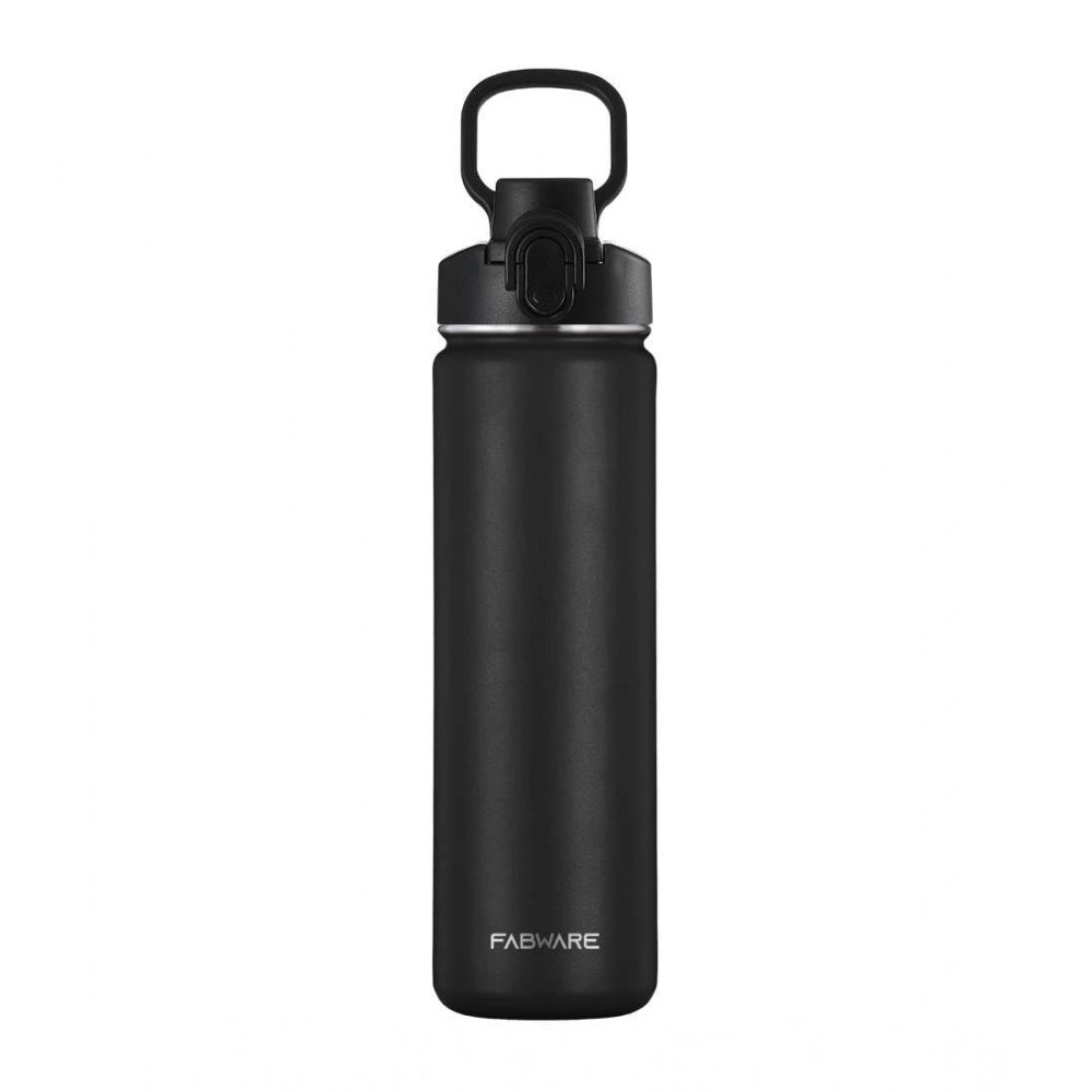 Generic 650 Ml Double Wall Insulated Stainless Steel Water Bottle With Flip Lid (Black) Main image