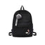 Generic Unisex PU Leather Solid Medium Zipper Backpack (Black)