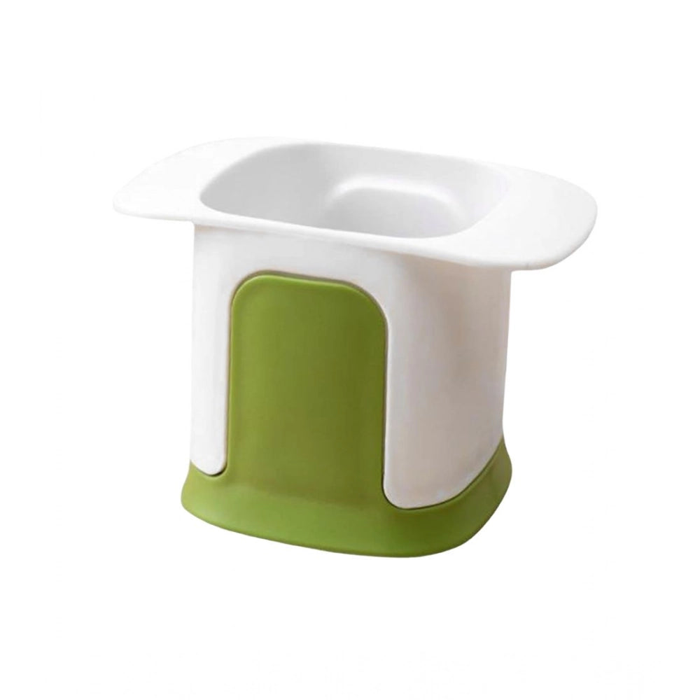 Generic ABS Plastic Solid Hand Pressure Vegetable Chopper and Dicer (Green-White) Main image