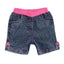 Generic Girl's Denim Lace Inserts Sleeveless Shorts (Blue-Pink)