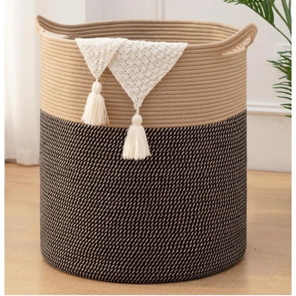 Generic Cotton 12x14 Inch - Mix Storage Basket For Clothes With Out Lid (Dark-Brown) Main image
