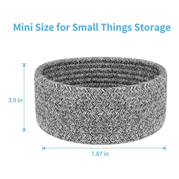 Generic Cotton 8x3 Inch Kidi Round 1 Pcs Bedside Organizer With Out Lid (Black)