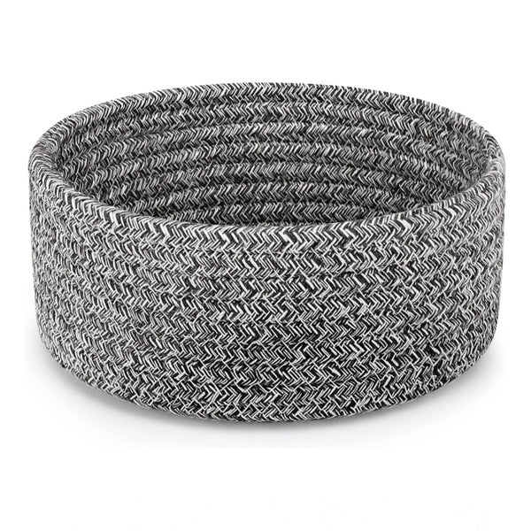 Generic Cotton 8x3 Inch Kidi Round 1 Pcs Bedside Organizer With Out Lid (Black)